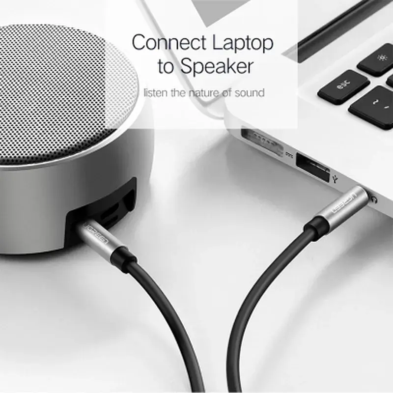 Кабель мультимедійний 3.5mm M to 3.5mm M 0.5m AV119 black Ugreen (10732) - фото 12