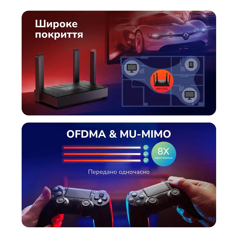 WiFi 6 маршрутизатор Cudy WR1500 дводіапазонний гігабітний AX1500 (73-00534) - фото 7