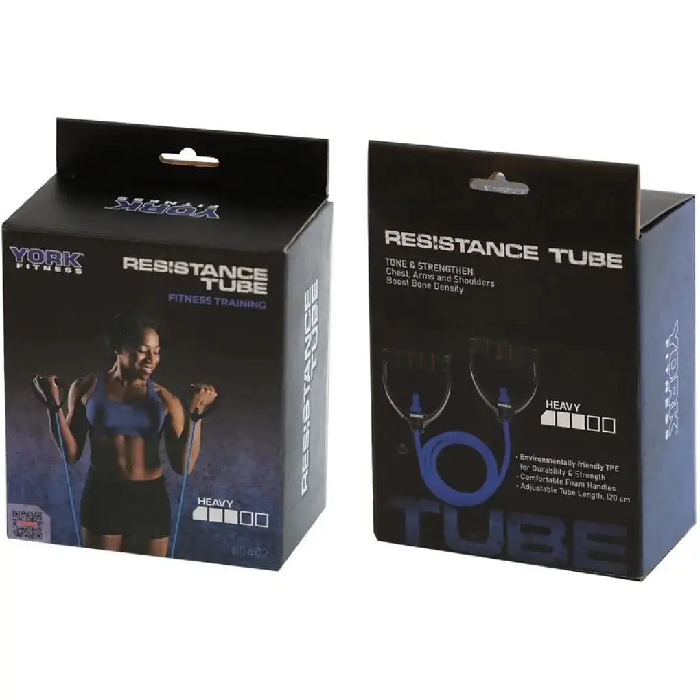 Эспандер трубчатый с ручками York Fitness 9-12кг, синий - фото 6