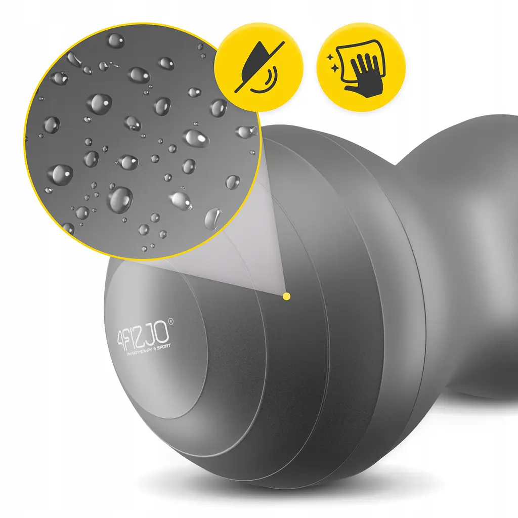 М'яч для фітнесу (арахіс) 4FIZJO Air Ball Peanut 45 x 90 см Anti-Burst Grey (P-5905973407175) - фото 4