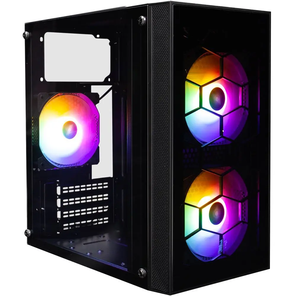 Корпус 1stPlayer X1-3F1 Black 600W (X1-3F1-BK&PS-600FK) - фото 9
