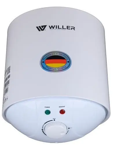 Водонагрівач Willer AEV-06R Palermo, білий, 1500W, 6л, мокрий ТЕН, 1 ТЕН, механічне керування, зовнішній терморегулятор, бак