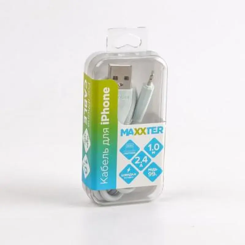 Дата кабель USB 2.0 AM to Lightning 1.0m Maxxter (UB-L-USB-01MG) - фото 4