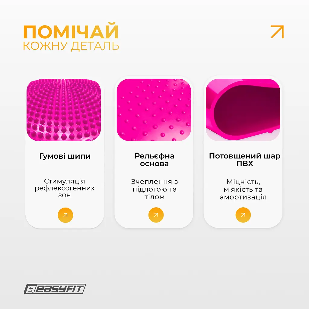 Балансувальна масажна подушка EasyFit Рожевий - фото 4