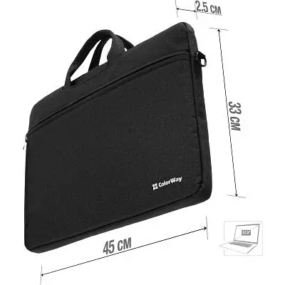 Сумка для ноутбука ColorWay 17.3" Casual Black (CW-LBC173-BK) - фото 5