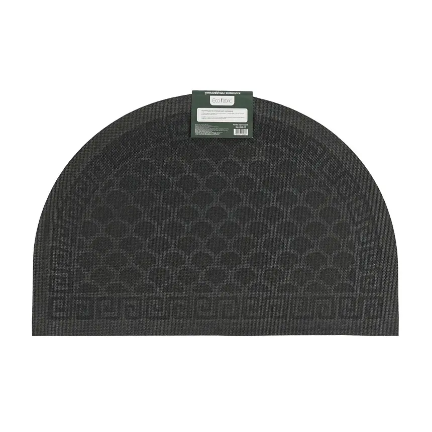 Килимок придверний Eco Fabric Луска півколо з кромкою коричневий 40 х 60 см (4060-119) - фото 3