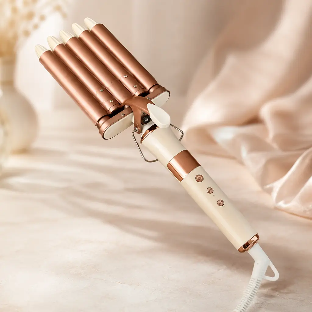 Плойка VGR V 528 / Плойка на 5 хвиль 18 мм / Стайлер з керамічним покриттям та регулюванням температури