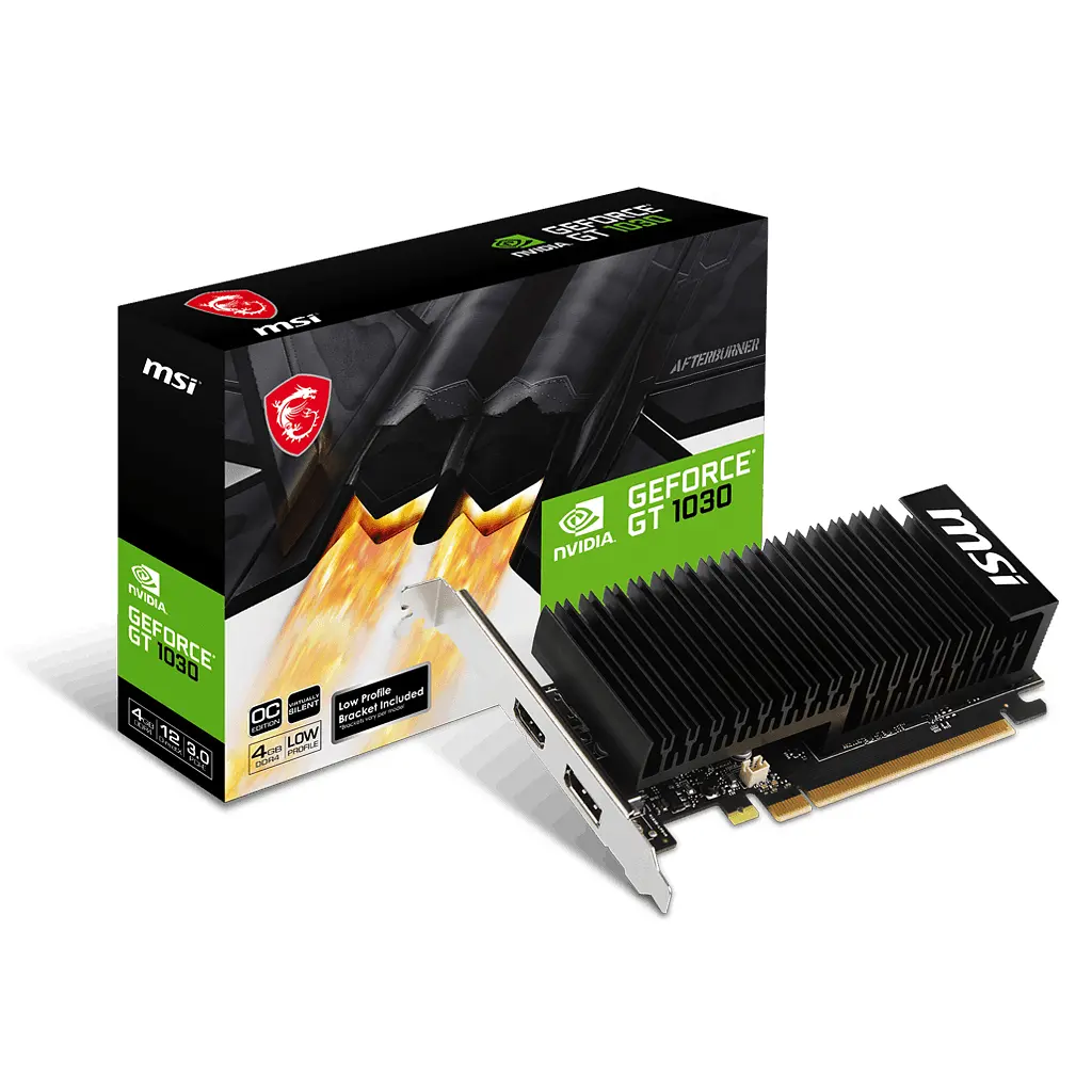 Відеокарта MSI GeForce GT1030 4Gb Silent LP OC (GT 1030 4GHD4 LP OC) - фото 5