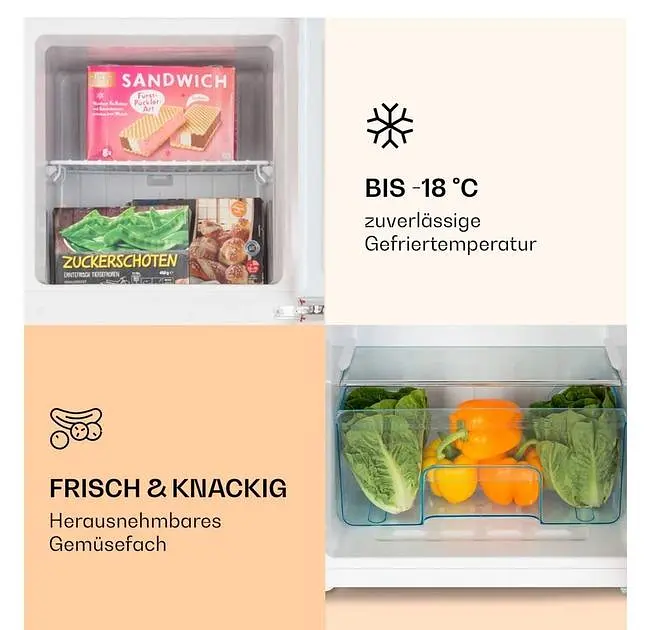 Холодильник с морозильной камерой Klarstein Audrey (10045920) - фото 5