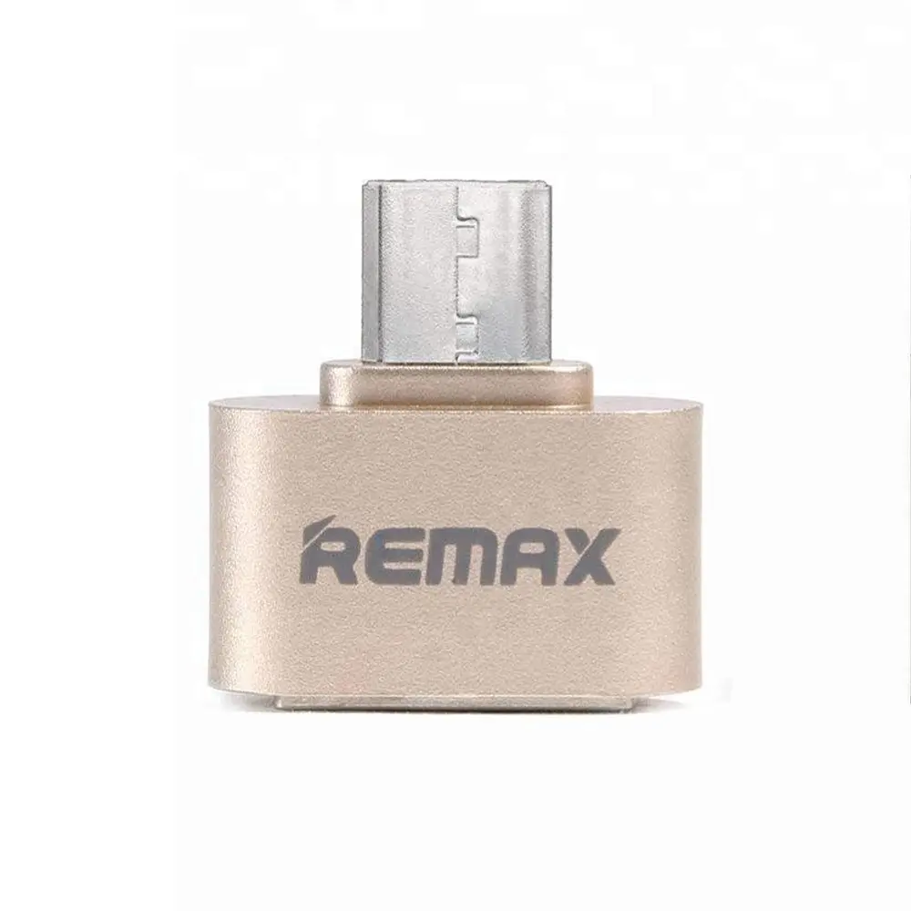 Перехідник Remax Otg MicroUSB 8-046 Адаптер Usb мама мікрокілець золотистий - фото 2