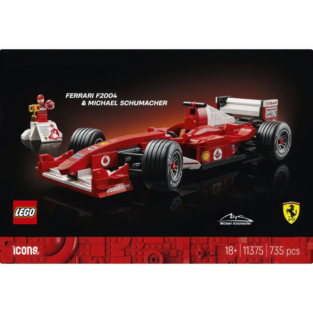 Конструктор LEGO Icons Ferrari F2004 и Михаэль Шумахер 735 деталей (11375) - фото 3