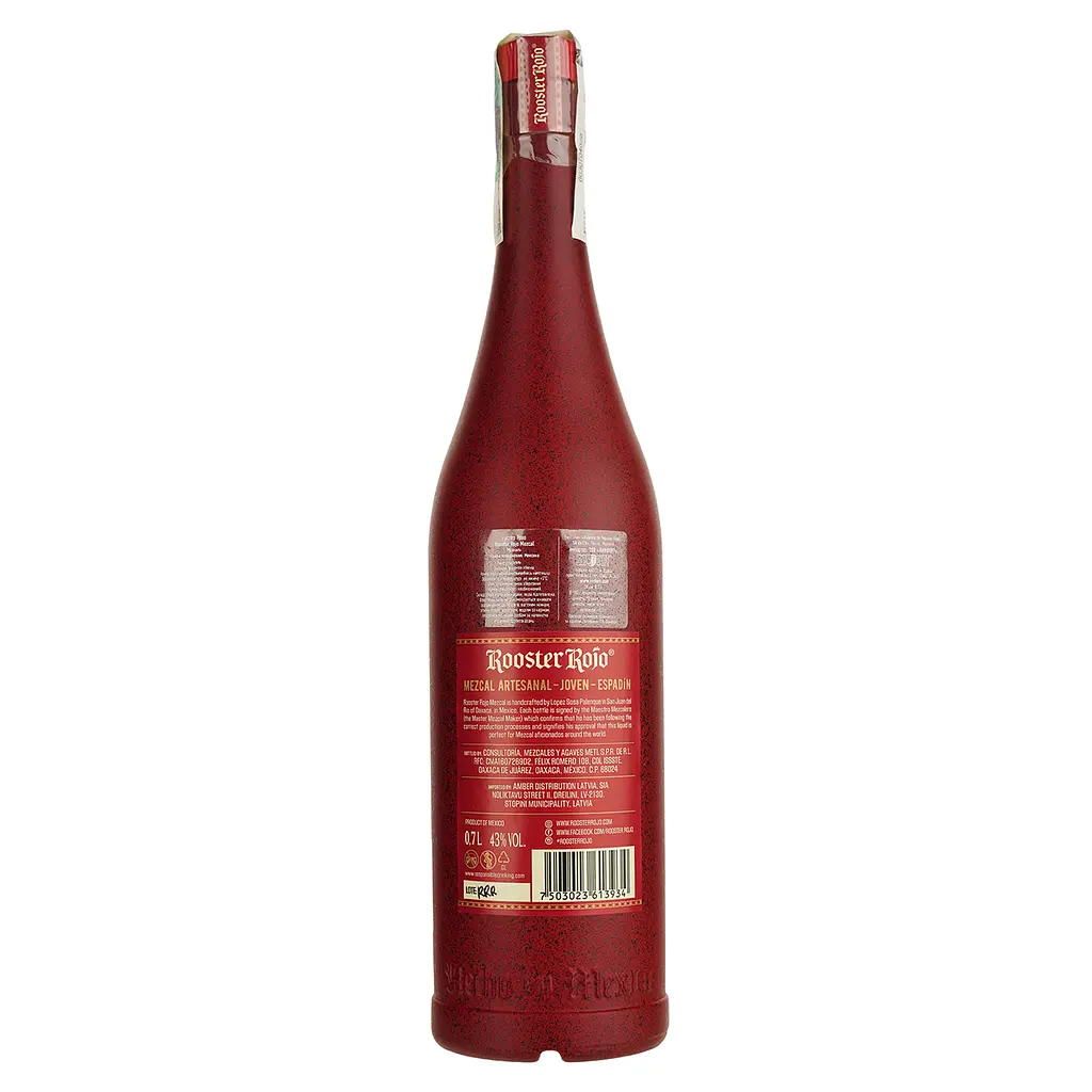 Мескаль Rooster Rojo Joven 43% 0.7 л - фото 2