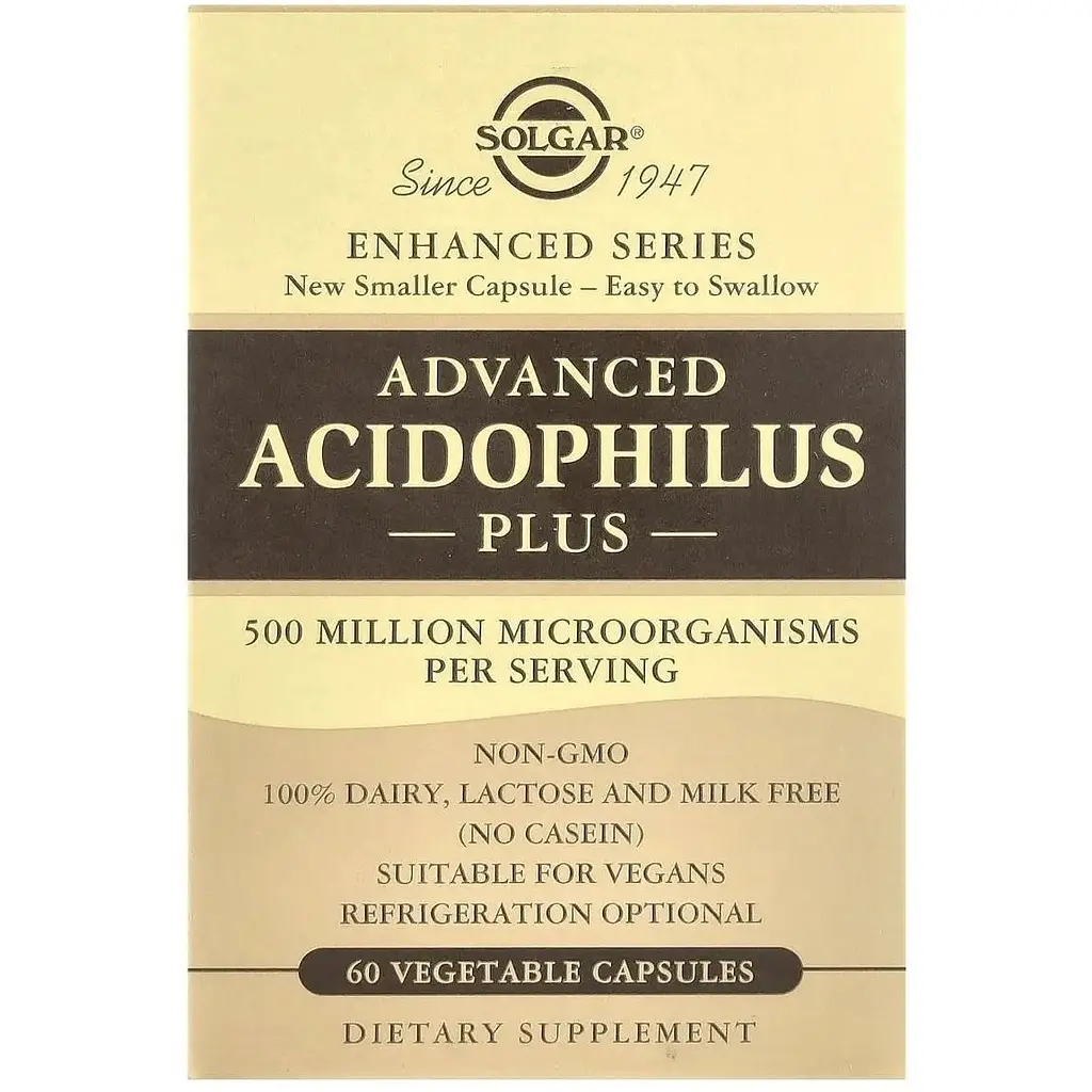 Пробіотики Solgar Advanced Acidophilus Plus 60 вегетаріанських капсул - фото 3