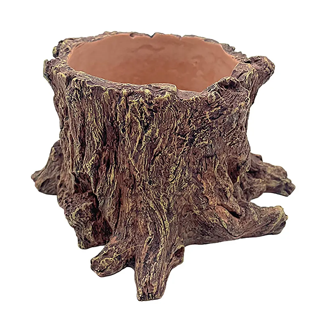 Декорація Hobby Wildwood Stump 15x14,5x9 см - декоративний пень, поїлка, горщик для тераріуму (40849) - фото 7