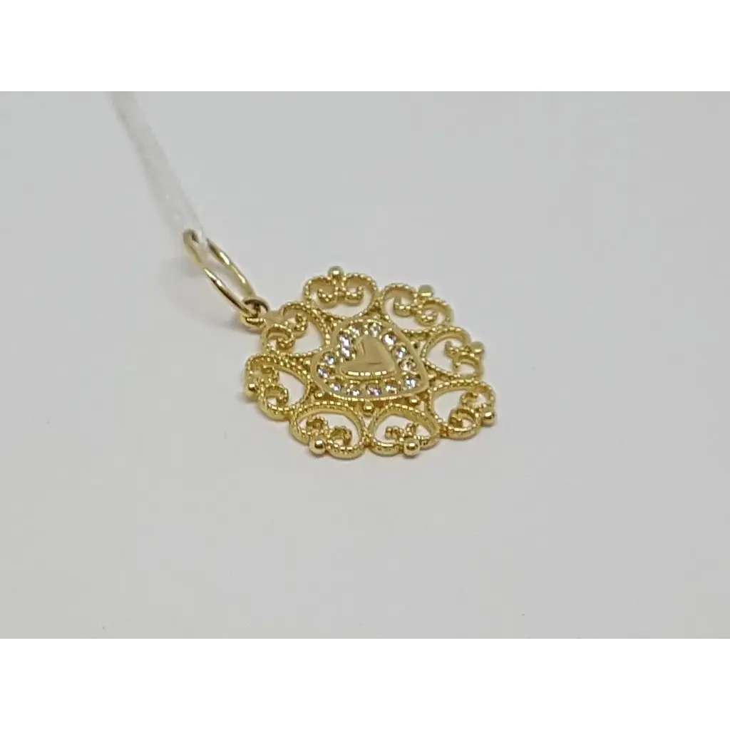 Золота підвіска Столична Ювелірна Фабрика з фіанітами. 423207Ж - фото 2