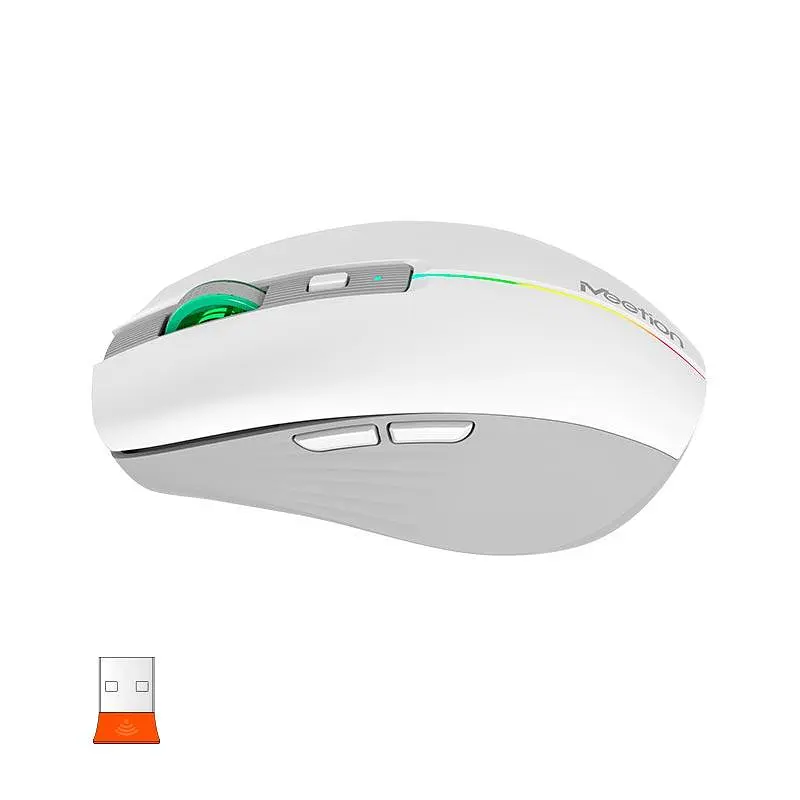 Миша MEETION 2.4 G+Bluetooth Dual Mode gaming mouse BTM002 |1000-1200-1600dpi, 6keys, Type-C Charging, RGB| - фото 2