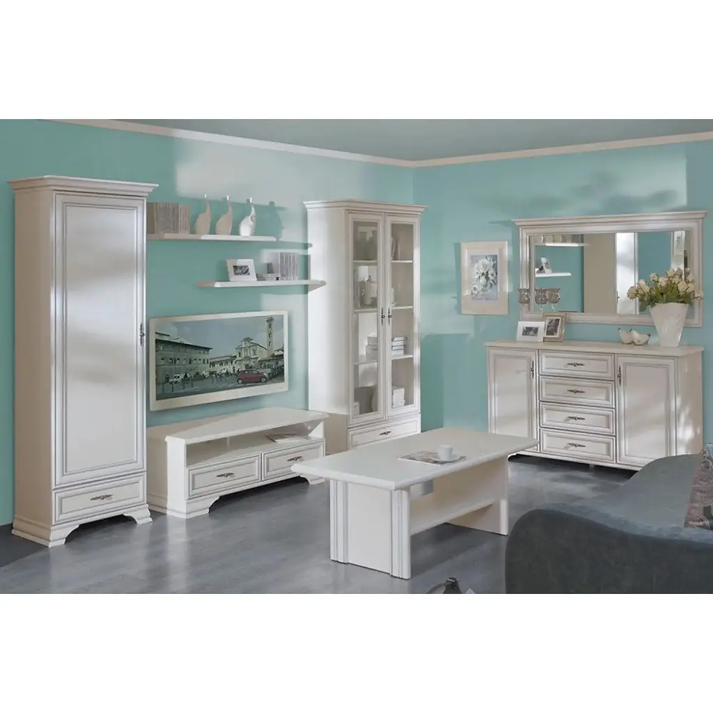 Пенал-вітрина ВМК Кентукі REG2W1S Білий альпійський (GRB-1776) - фото 5