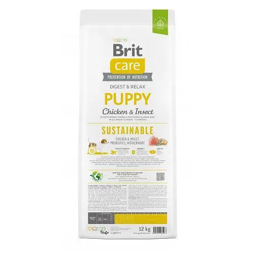 Сухий корм Brit Care Dog Sustainable Puppy для цуценят, з куркою та комахами, 12 кг - фото 4