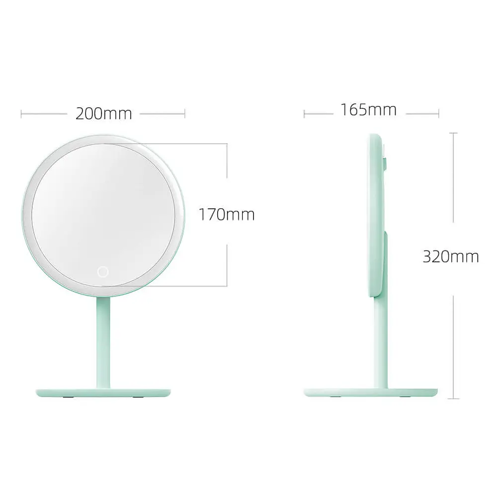 Дзеркало для макіяжу з LED підсвічуванням Xiaomi DOCO Pro 6.7" (M002) Green - фото 3