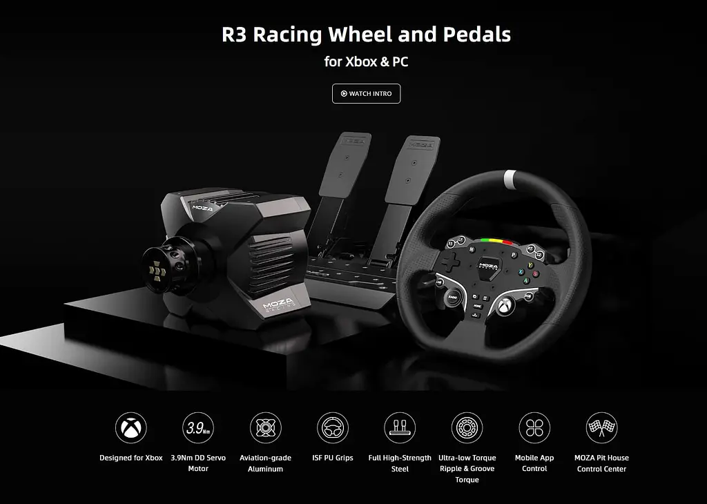Кермо і педалі MOZA R3 Racing Bundle for XBOX/PC SR-P Lite ESX - фото 12