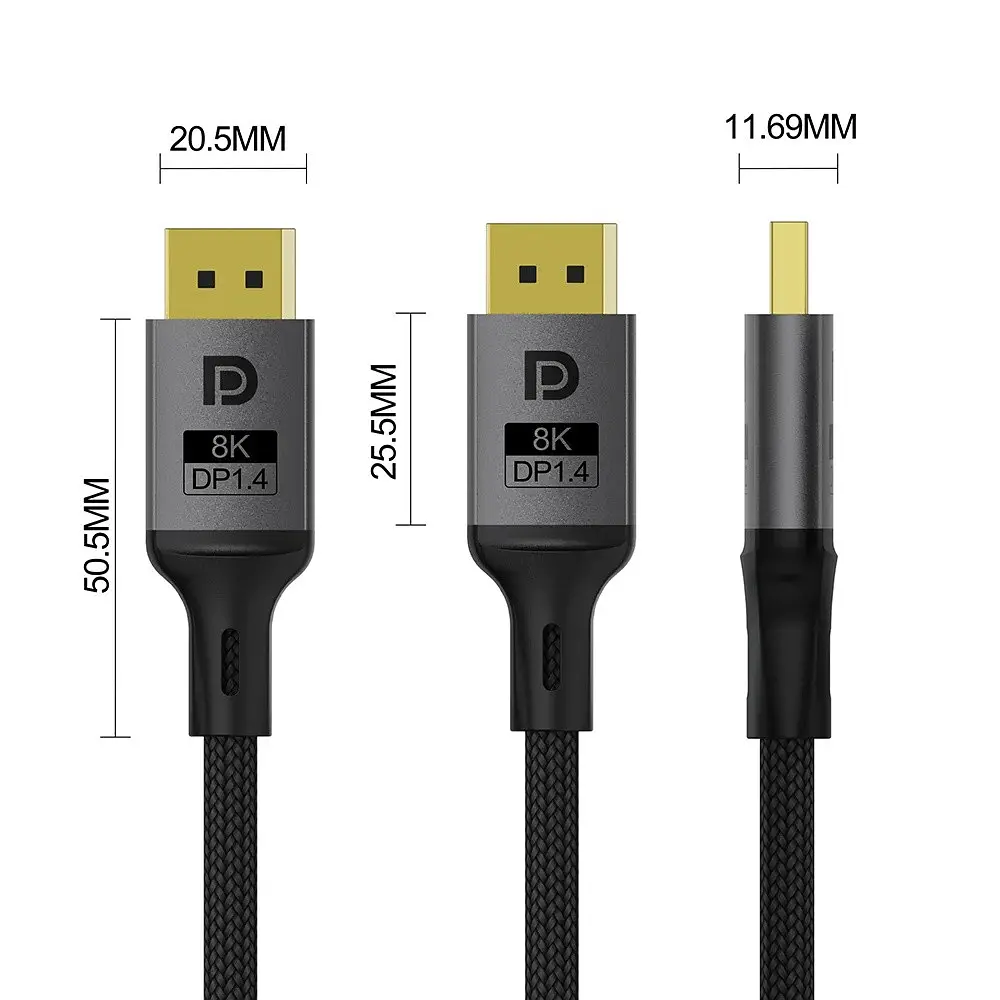 Кабель ColorWay DisplayPort-DisplayPort V1.4 8K 3м, Чорний (CW-CBDP094-BK) - фото 10