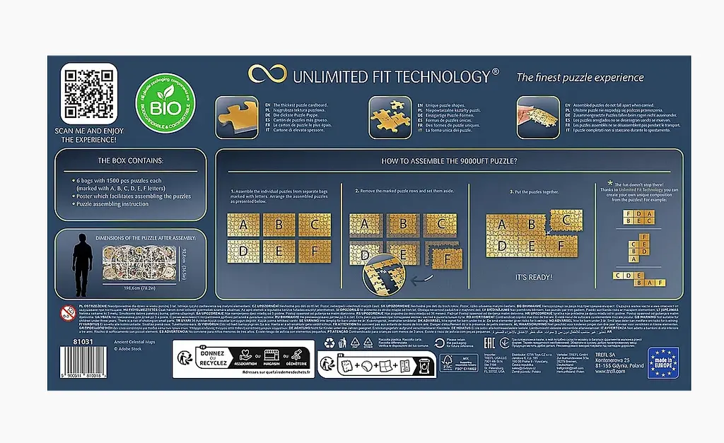 Пазлы - Безграничная коллекция: "Древние небесные карты" 9000 элементов 81031 Trefl, в коробке (5900511810318) - фото 4