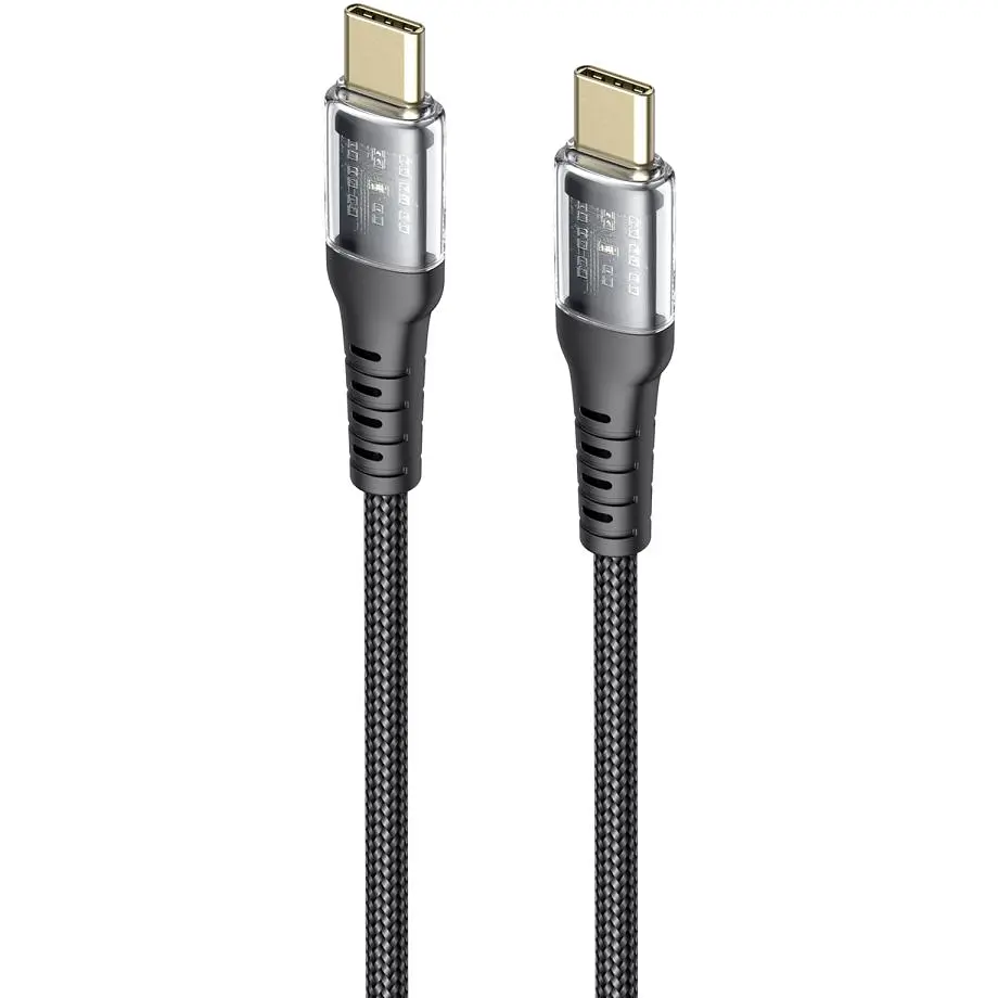 Кабель Havit HV-CB6240 PD60W 3A USB-C to USB-C 1 м (HV-CB6240) - фото 2
