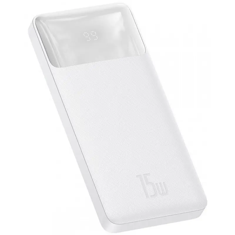 Внешний аккумулятор (Power Bank) Baseus Bipow Digital Display 10000 mAh 15W White (PPDML-I02) - фото 6