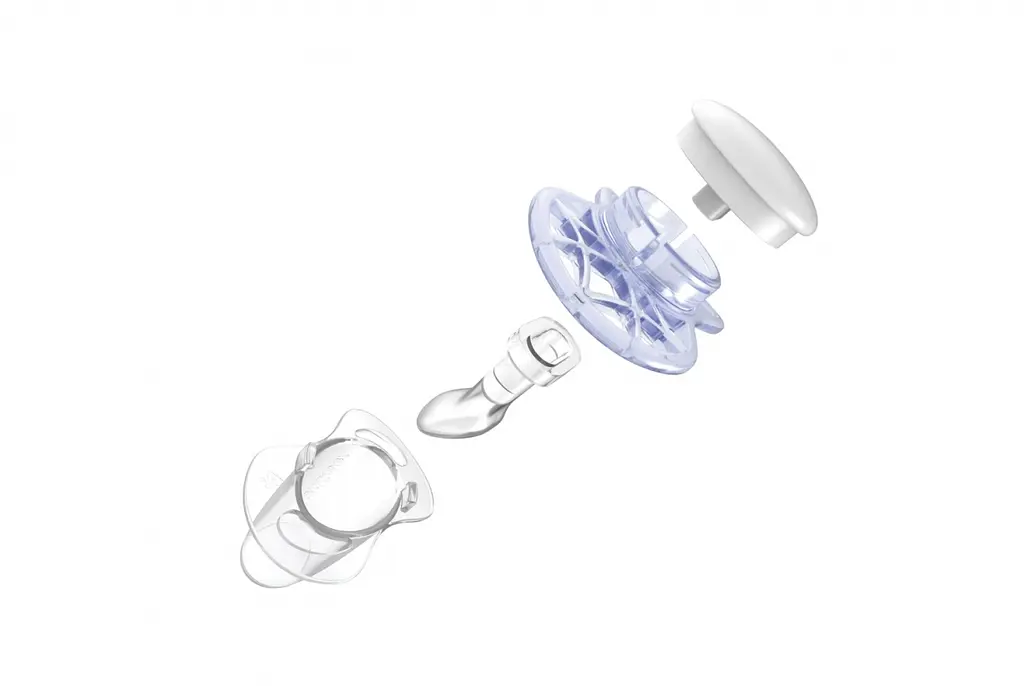 Силиконовая ортодонтическая пустышка Nuvita Air, светится в темноте, 0-3 мес., 2 шт. (NV7062) - фото 2