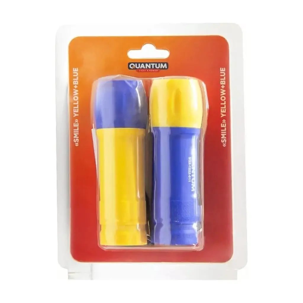 Ліхтар Quantum Smile yellow+blue 3W COB 3xAAA 2шт/уп (QM-FL1045-PB) - фото 4