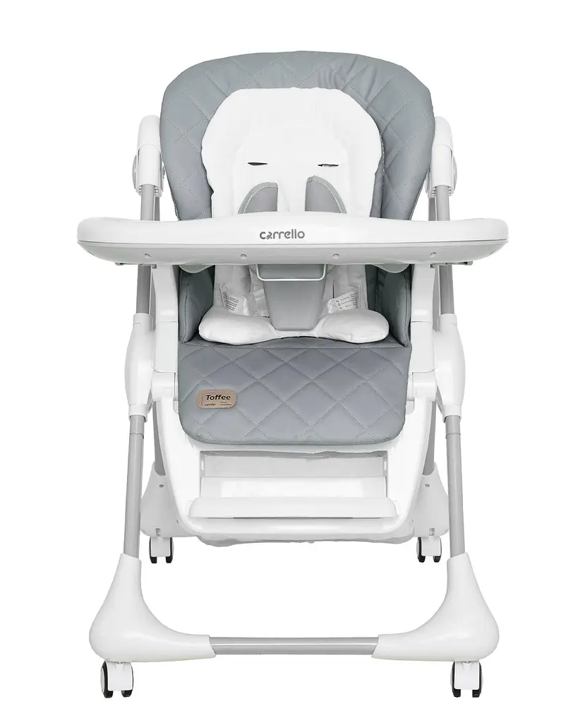 Дитячий стільчик для годування малюка складний пластиковий Toffee Carrello Light Beige - фото 2