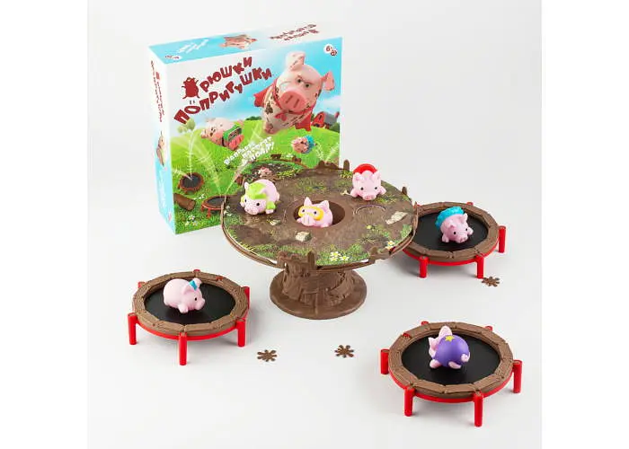 Настільна гра Fun Games Shop Хрюшки - Попригушки (Pigs on Trampolines) (укр.) (FGS63) - фото 6