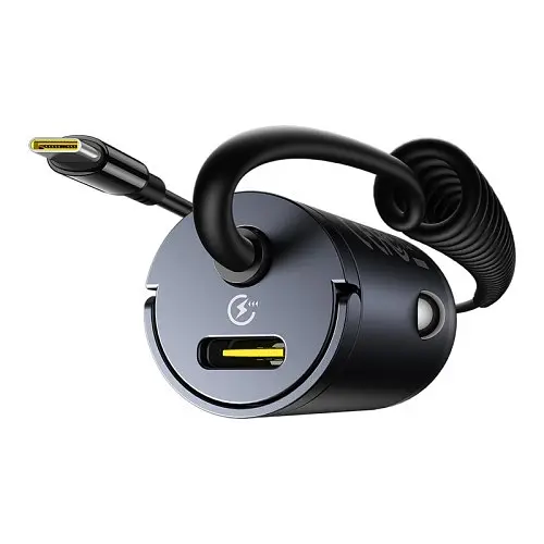 Автомобільний зарядний пристрій Baseus Tiny Star Mini Car Charger (C+C Cable Included) 30W чорний C00035001121-00 - фото 4