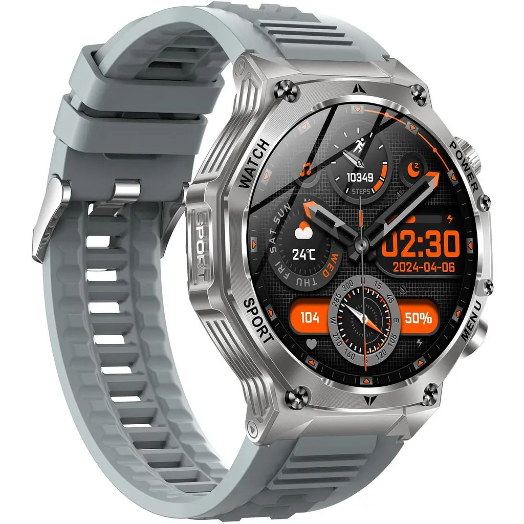 Смарт-годинник Uwatch Smart Surf X Pro Grey 2 ремінці сріблястий (3384) - фото 4