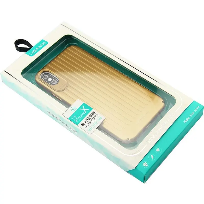 Чохол-накладка Usams Trunk Series Apple iPhone X Gold - фото 2