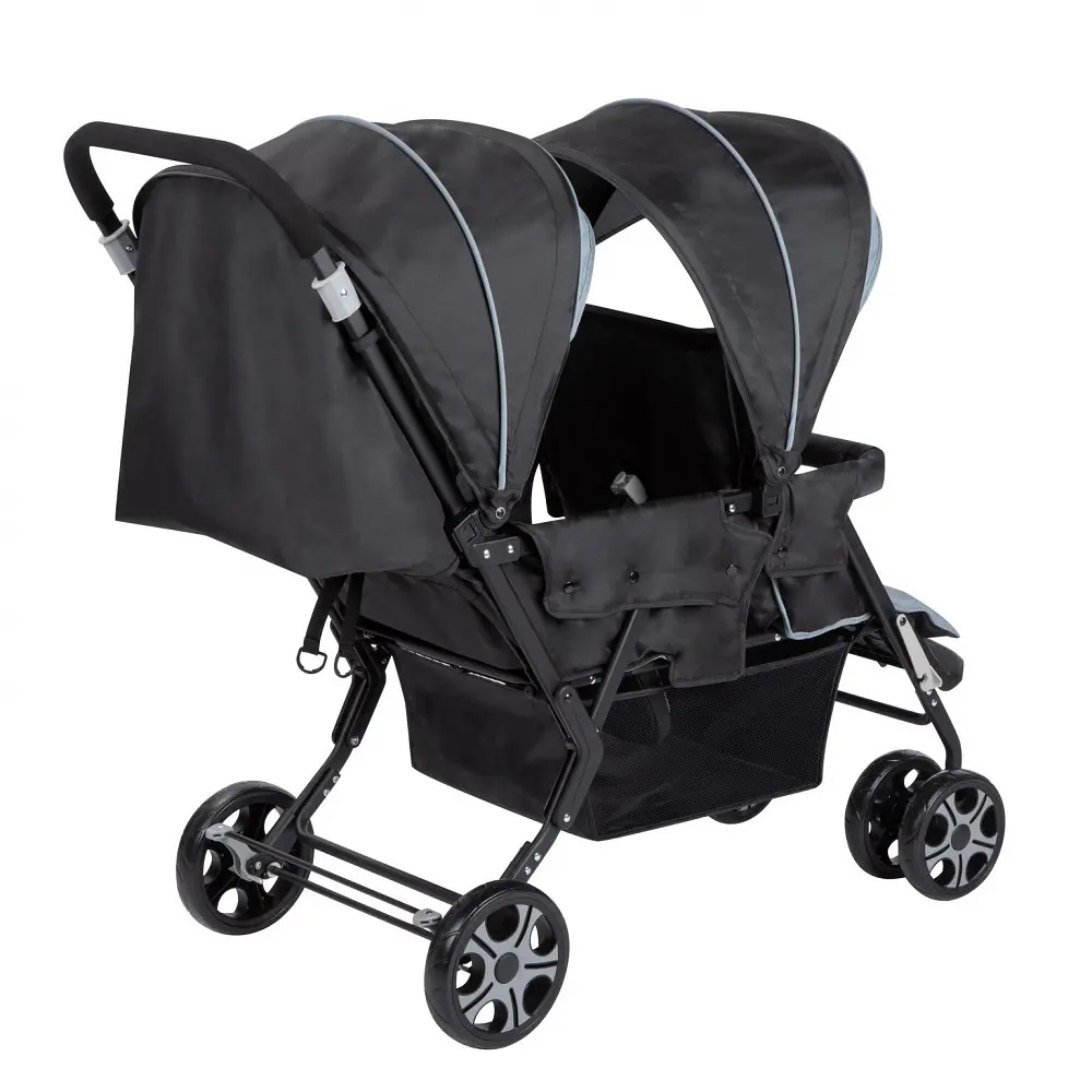Прогулянкова коляска для двійні Bebe Confort Teamy, Shadow Block, чорна (1151060210) - фото 3