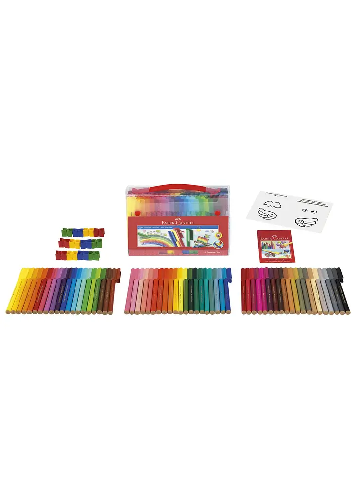 Фломастери 60 кол. FABER CASTELL Connector у пластиковій коробці (155560) - фото 2