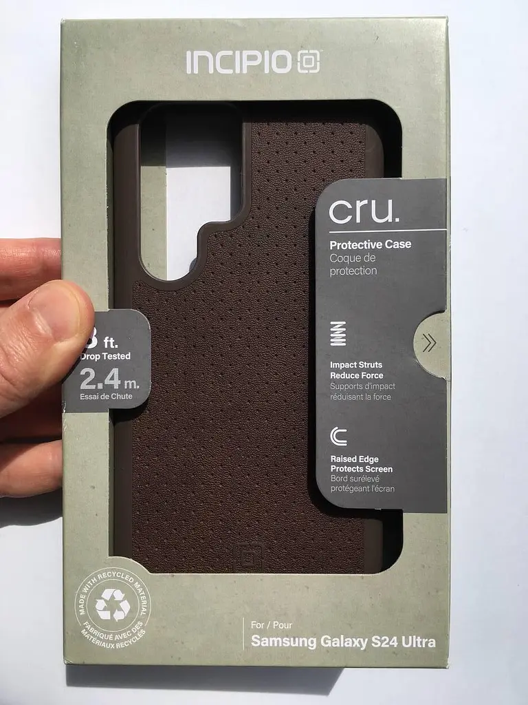 Протиударний оригінальний шкіряний чохол для Samsung Galaxy S24 Ultra Incipio Protective Leather Case Brown - фото 5