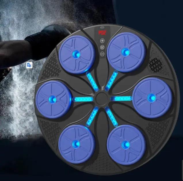 Тренажер для боксу музичний з підсвічуванням та Bluetooth чорний - фото 2