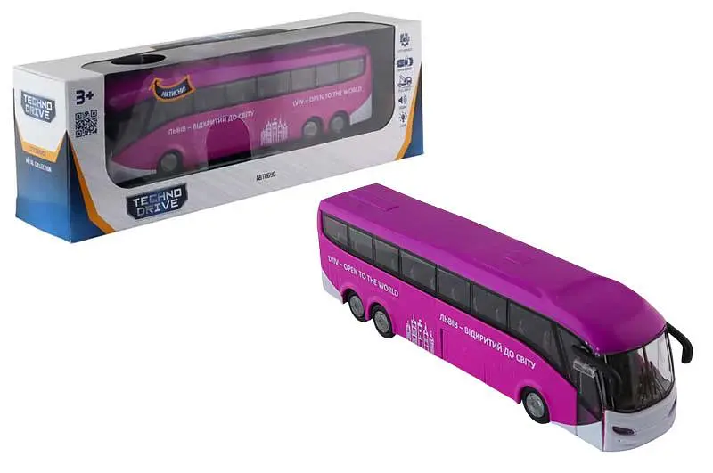Іграшковий автобус Львів 1:43 світлові та звукові ефекти TechnoDrive 510432.270
