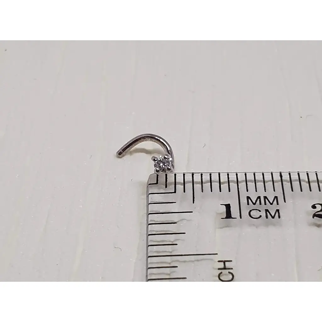 Золотая серьга-пирсинг Астор в нос с бриллиантом. 1122121Р_Б/2 - фото 3