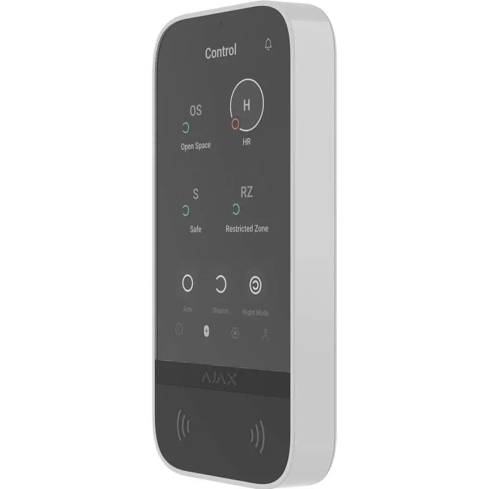 Панель керування охоронною системою Ajax KeyPad TouchScreen White (000034514) [162949] - фото 10