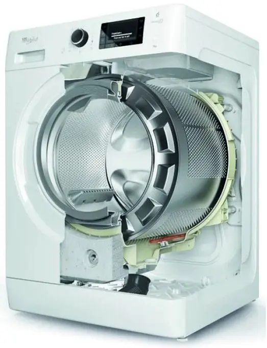 Пральна машина Whirlpool з фронтальним завантаженням FWSG61283BVEE, 6кг, 1200, A+++, Пара, 43см, Дисплей, Інвертор, Люк чорний, Білий (FWSG61283BVEE) - фото 4