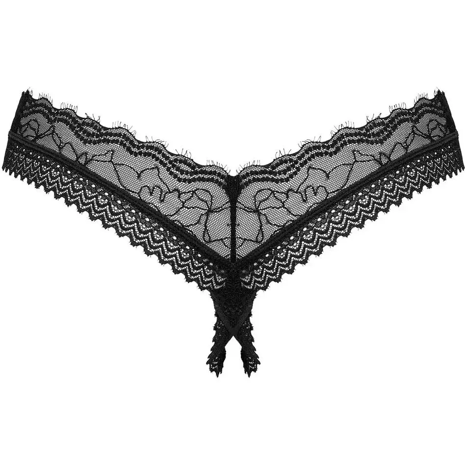 Трусики Obsessive Medilla crotchless Thong M/L - фото 4