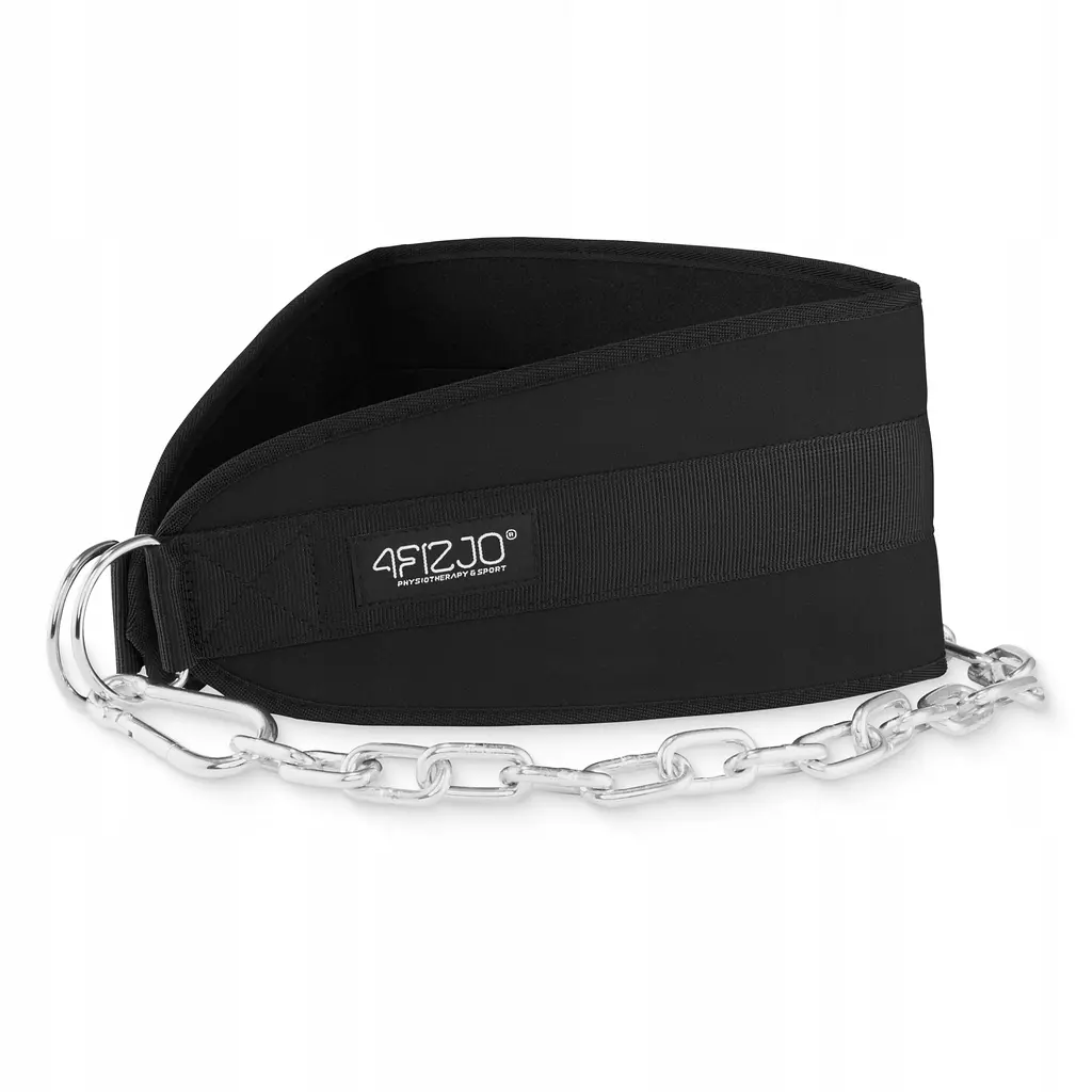 Пояс атлетичний для обтяження 4FIZJO Dip Belt 100 см Black (P-5905973402262) - фото 3