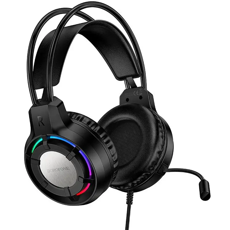 Накладні навушники Borofone BO112 Wave 3.5mm+USB Black - фото 2