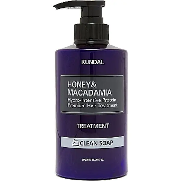 Кондиціонер для волосся "Чисте мило" 500 мл Kundal Honey & Macadamia Protein Hair Treatment Clean Soap - фото 2