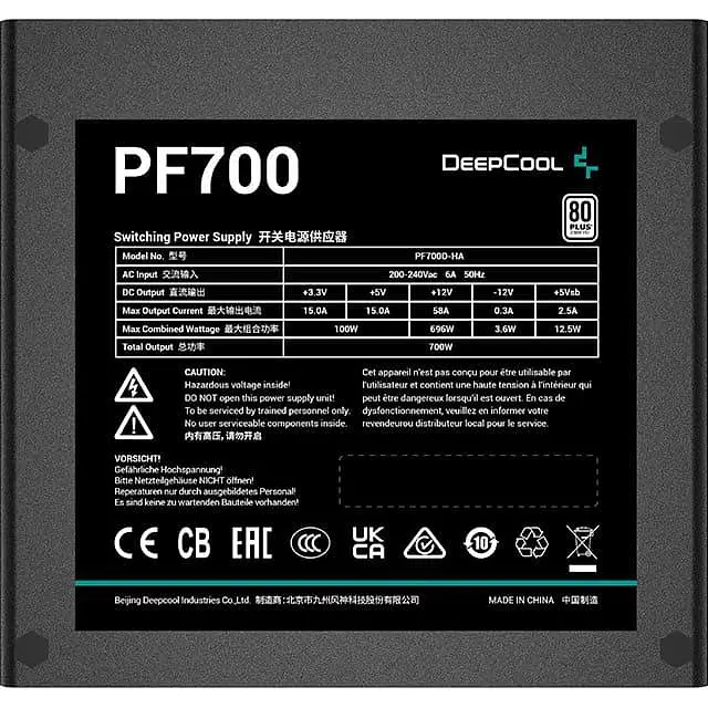 Блок живлення Deepcool PF700 700W (R-PF700D-HA0B-EU) Б/в - фото 2