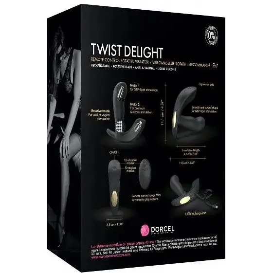 Універсальний вібратор з масажем перлами Dorcel Twist Delight - фото 11