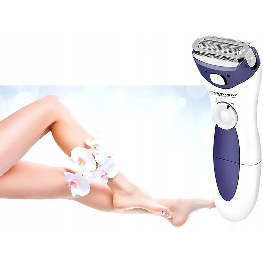 Бритва женская Esperanza EBG003B Blue анатомической формы на батарейках - фото 5